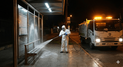 Sanitización de Paraderos y Espacios Públicos